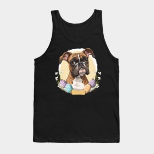 Boxer happy easter day Tank Top